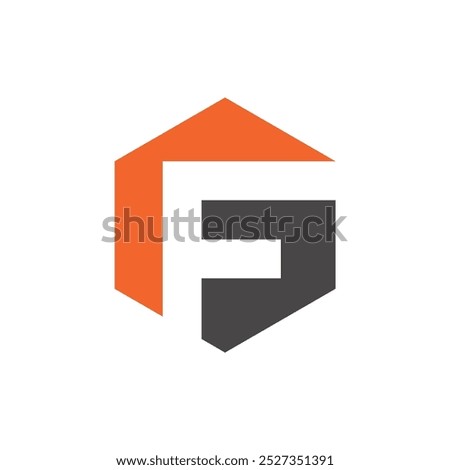 Letter F G Hexagonal Logo Template Illustration Design