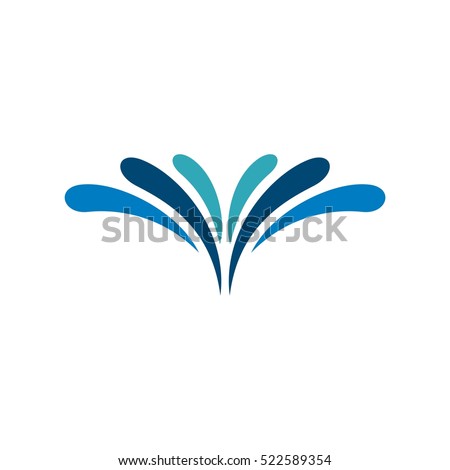 Abstract Fountain of Water Logo  Illustration Design. Vector EPS 10.