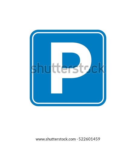 Street Signage, Road Sign Parking Area Illustration Design. Vector EPS 10.