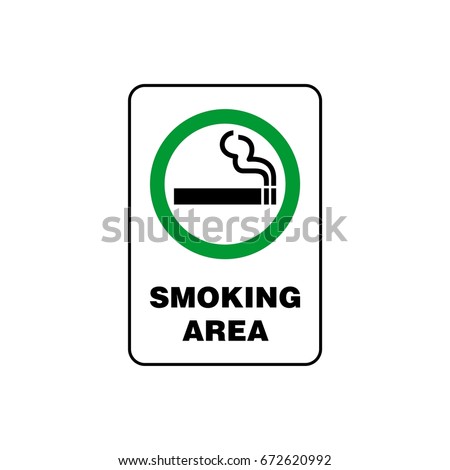 Smoking Area Signage Vector Illustration Design. Vector EPS 10.