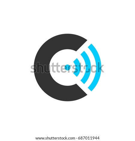 Letter O Signal Icon Logo Template Illustration Design. Vector EPS 10.