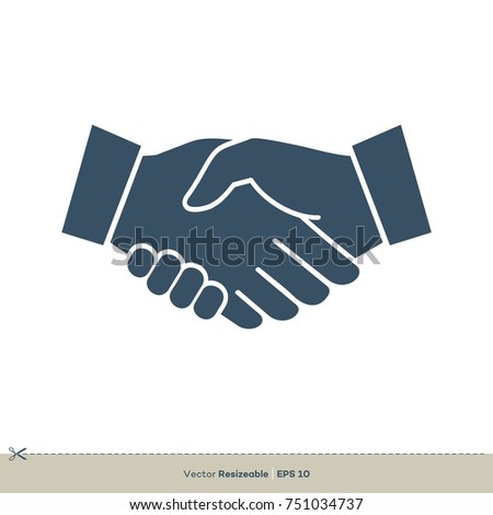 Handshake Icon Vector Logo Template Illustration Design. Vector EPS 10.