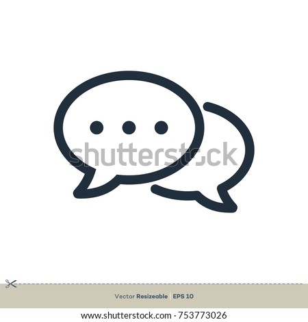 Chat Speech Bubble Icon Vector Logo Template Illustration Design. Vector EPS 10.