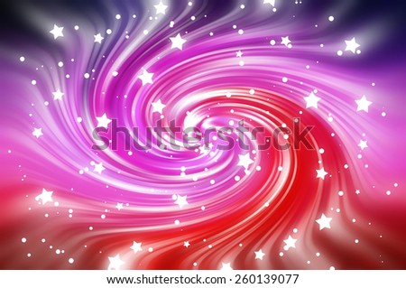 Abstract pink shiny background. Spiral galaxy