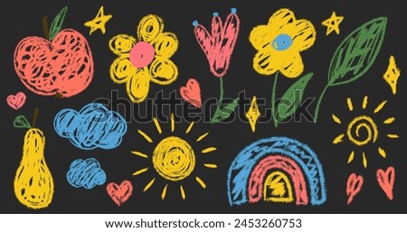 Similar – Image, Stock Photo Rainbow heart from chalk on asphalt