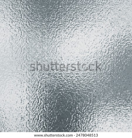 Texture, transparent, matte white and grey frosted glass, blur effect. Stained glass decorative background. Vector