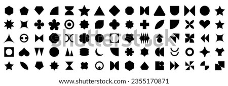 abstract basic geometric vector shapes collection