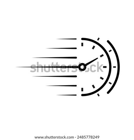 fast semicircle speedometer. semicircular dial concept. speedometer for the world of sports, technology