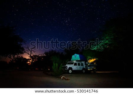 Similar – Image, Stock Photo Starry sky over Namibia