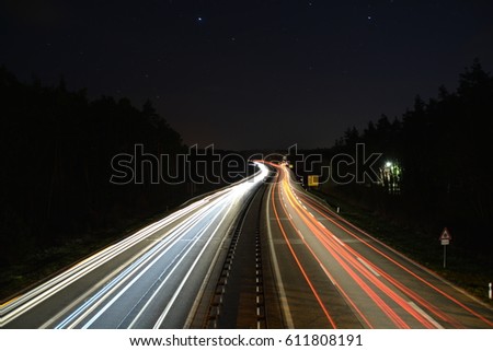 Similar – Image, Stock Photo highway, long term exposure