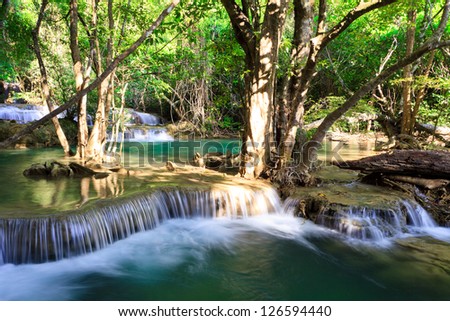Waterfall landscape in deep forest of Thailand