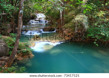 Amazing Mae Kamin Waterfall at Thailand  National Park
