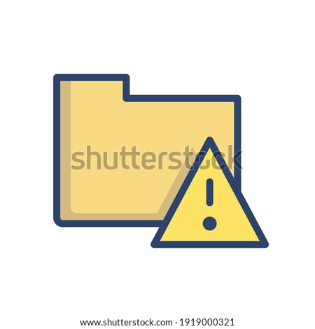 Modern error folder icon emblem