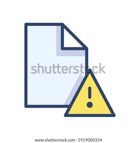 Modern file error icon emblem