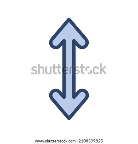 Modern flat stretch vertical icon symbol