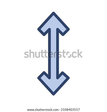 Modern flat resize vertical icon symbol