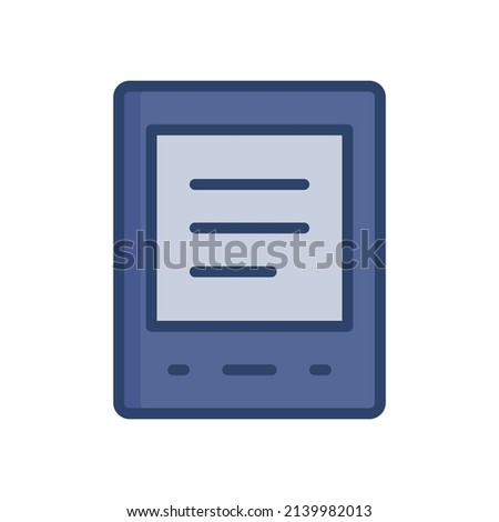 Modern flat reader kindle element icon