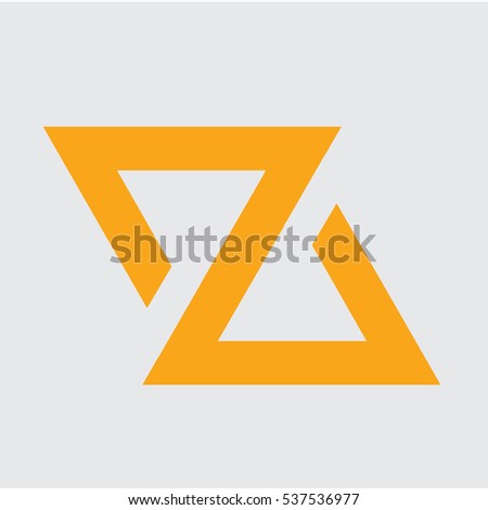 Minimal Modern Z Letter and Triangle Logo Icon Emblem Monogram for Architectural /  Industrial Business