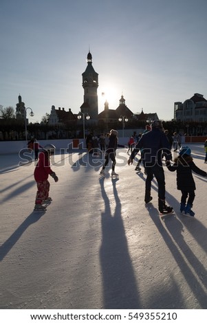 Ice skating in Sopot, Poland Zdjęcia stock © 