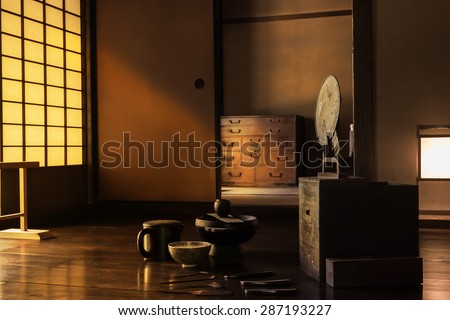 Chiba, Japan - May 28 2015: old Japanese tradition house on 28 May 2015 in Chiba Japan.