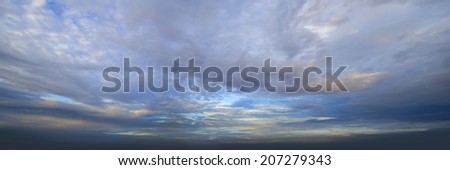 Exotic panorama cloud on twilight or morning in the opposite of the sun, normally in tropical zone