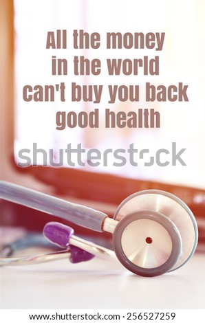 Inspiration motivation quote by Reba Mc Entire  source on  stethoscope background