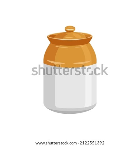 Ceramic pickle jar also known Bharani traditional indian bottle