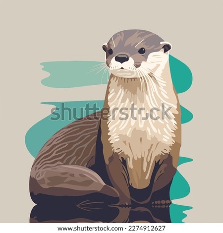 Otters in the wild otter standing in wild