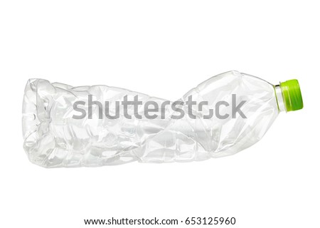 Similar – Image, Stock Photo Squashed empty plastic waste collected to recycling