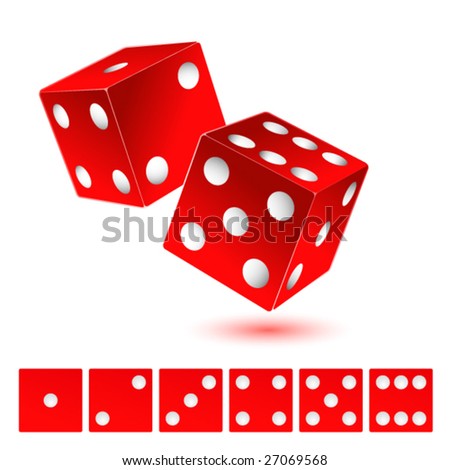 Red Dice Icon Stock Vector Illustration 27069568 : Shutterstock