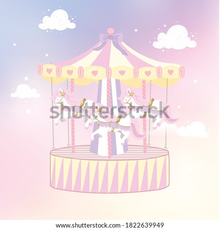 Fun Merry-Go-Round Soft Pastel Carousel