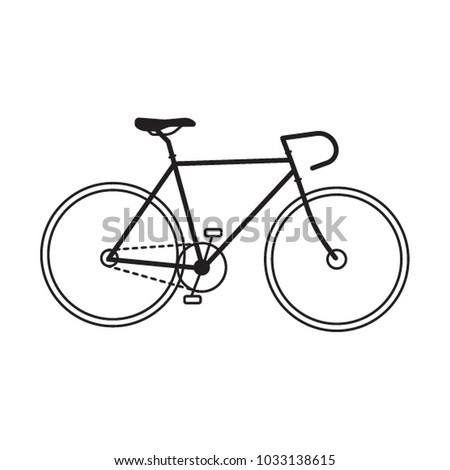 Frame bicycle icon. Track bike icon vector. City Cycling concept. Sign for bicycle path Isolated on white background. Trendy Flat style for graphic design, logo, Web site, social media, UI, mobile app