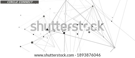 Abstract technology triangle pattern. Connection structure. Vector science background. Polygonal vector background