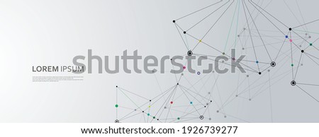 Line art pattern with network dot line connect for concept design. Vector business template. Polygonal pattern. Digital graphic. Polygonal mesh. Dotted line