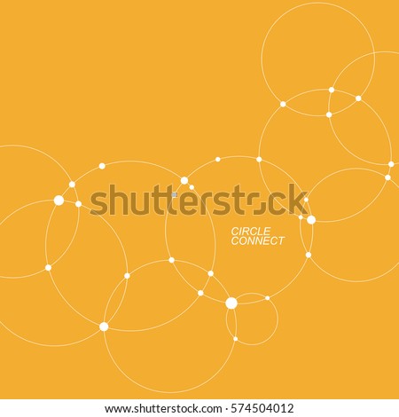 Abstract background with overlapping circles. Vector illustration.