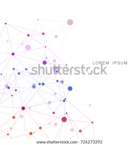 Polygonal abstract background with connected line and dots. Modern technological design for future world projects