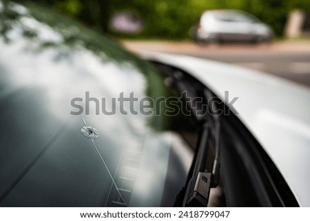 Similar – Image, Stock Photo Car with broken windshield