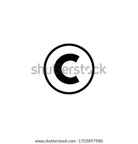 Copyright icon vector. Patent, Legal , Intellectual property sign. Authorship Protection.  Vector illustration isolated on white