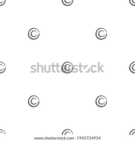 Copyright seamless pattern. Patent, Legal , Intellectual property sign. Authorship Protection.  Vector  ornament on white background. Wallpaper for paper, wrapping, fabric