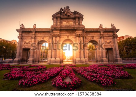 Similar – Image, Stock Photo Puerta de Alcala, Madrid, Spain at night.