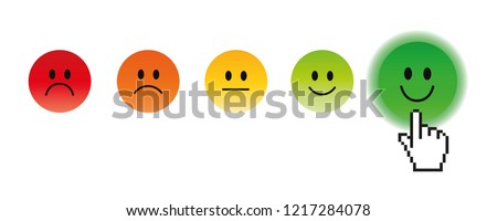 select positive rating with mouse pointer hand vector illustration EPS10