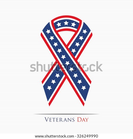 Happy Veterans Day ribbon for your design