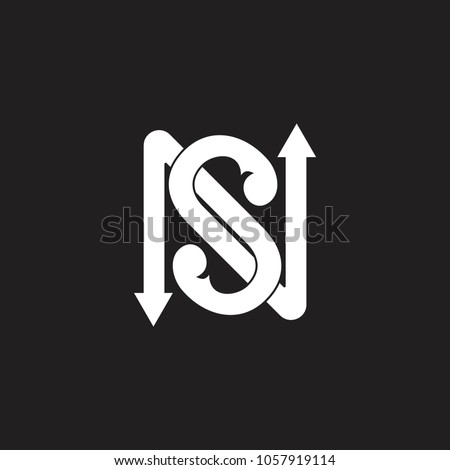 letter ns linked arrows logo Stock fotó © 