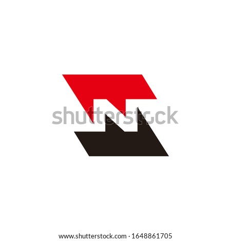 letter sn symbol geometric arrow logo vector Stock fotó © 