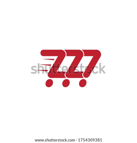 letter m shopping cart geometric design symbol logo vector