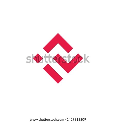 letter li arrow up square logo vector 