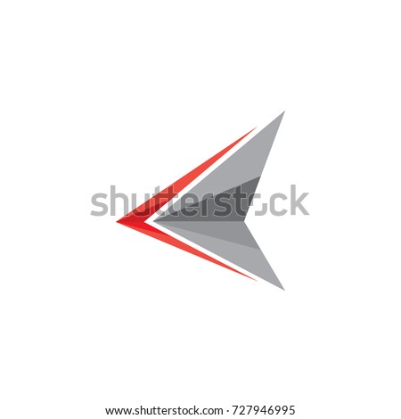 triangle sharp arrow logo vector 