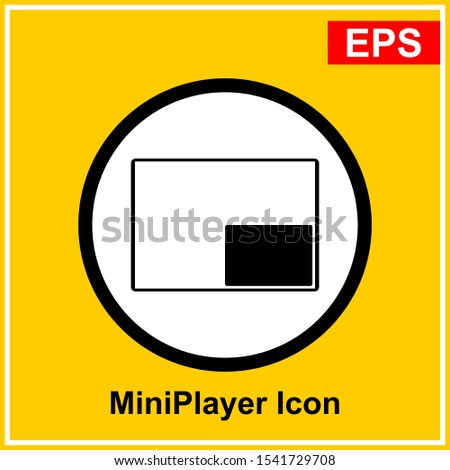 MiniPlayer Icon Vector Graphic Design 