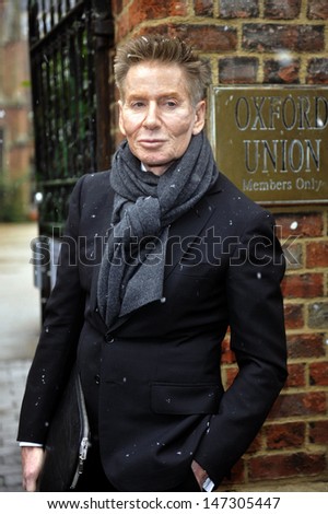 Oxford, UK. Calvin Klein arrives to speak at the Oxford Union. 11th February 2013.