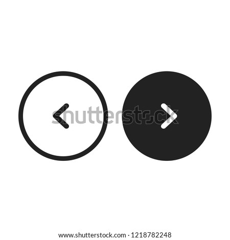 Circle Slider Buttons Arrows Vector